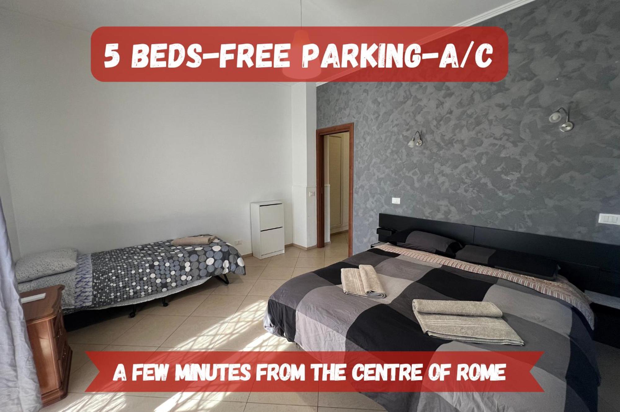 -5 Min From Bus Stop-Free Parking Rome Buitenkant foto